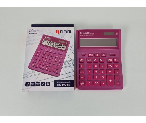 Калькулятор "ELEVEN" SDC-444S (citizen) 12 разрядов бухгалтерский малиновый (1 шт)