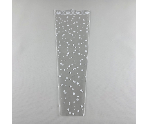 Упаковка конус под цветы h40/ 5низ/15верх белый (100 шт) 159 (2) (100 шт)