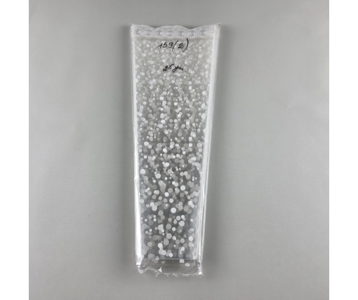 Упаковка конус под цветы h40/ 5низ/15верх белый (100 шт) 159 (2) (100 шт)