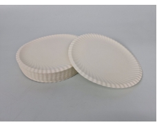 Бумажная тарелка с ламинацией 100шт диаметр 225мм   (1 пачка)