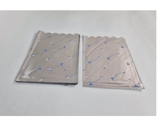 Пакет с рисунком для упаковки подарков   (20*35) №421 (4) фольгированный (ажурный) "Синие сердечки" (100 шт)