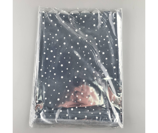 Пакет с рисунком для упаковки подарков   (25*35) №88/1 фольгированный "Конфети" (100 шт)