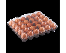 Упаковка для куриных яиц 30 ячеек низ черная (50 шт)