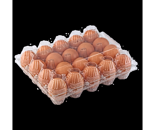 Упаковка для куриных яиц 20 ячеек прозрачная верз и низ (50 шт)