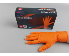 Перчатки нитриловые суперпрочные 50 шт. хозяйственные, размер XL ORANGE "CARE 365" (1 пачка)