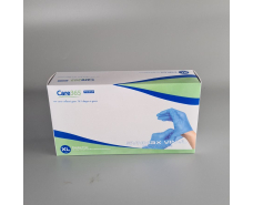 Перчатки Винил Синие  (100шт) размер XL "CARE 365" (1 пачка)