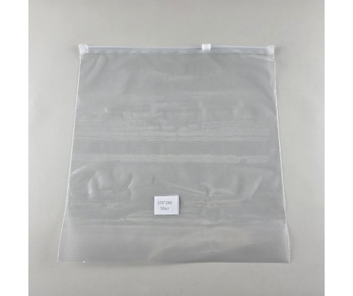 Пакет с замком слайдером (бегунком) 27х28/50мкм (50шт) (1 пачка)