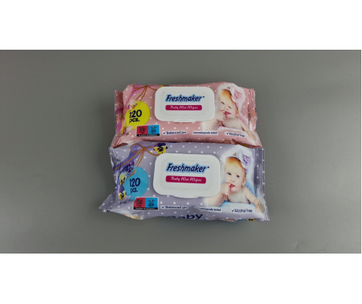 ᐉ Влажная салфетка 120шт "Freshmaker" клапан (1 пачка)