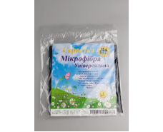 Cалфетка Микрофибра универсальная 30*30 черная Супер Торба  (1 шт)