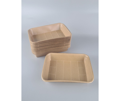 Лоток с пищевого  картона "KRAFT"  1550мл 270 *200*50 (25 шт)