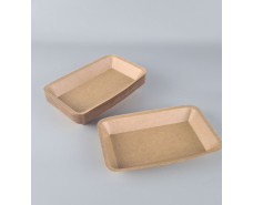 Лоток с пищевого  картона "KRAFT"   400мл 225 *135*25  (25 шт)
