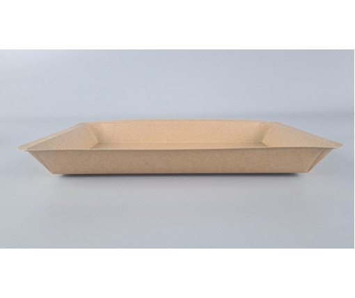 Лоток с пищевого  картона "KRAFT"   800мл 275 *185*25  (25 шт)