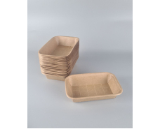 Лоток с пищевого  картона "KRAFT"   700мл 220 *150*45  (25 шт)
