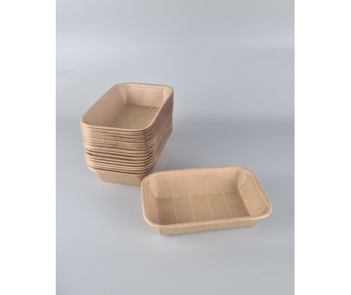 Лоток с пищевого  картона "KRAFT"   700мл 220 *150*45  (25 шт)