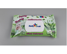 Влажная салфетка  72 шт c клапаном WET WIPES BABY ALOE "Handy Fresh"  (1 пачка)