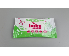Влажная салфетка  15 шт WET WIPES BABY ALOE ЗЕЛЕНАЯ (1 пачка)