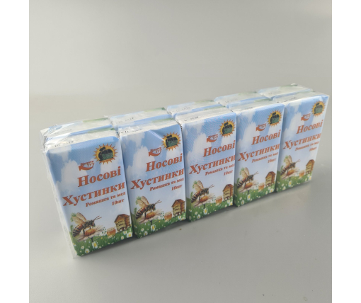 Бyмажный  платок Супер Торба Ромашка и мед  (10 шт)