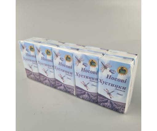 Бyмажный  платок Супер Торба Лаванда (10 шт)