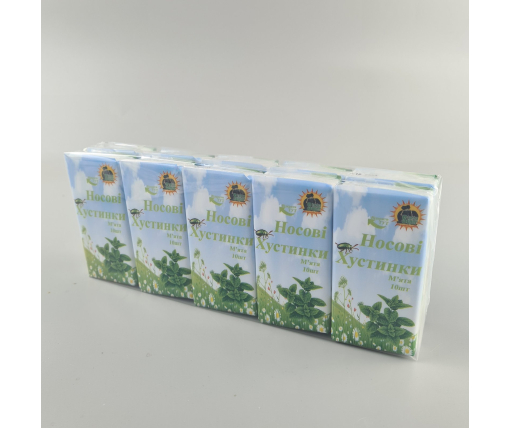 Бyмажный  платок Супер Торба Мята  (10 шт)