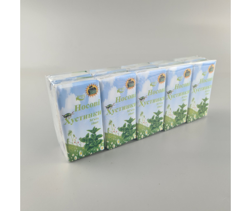 Бyмажный  платок Супер Торба Мята  (10 шт)