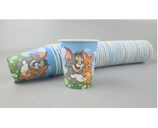Бумажные стаканы  цветные ST 175мл "TOM and JERRY"  (50 шт)