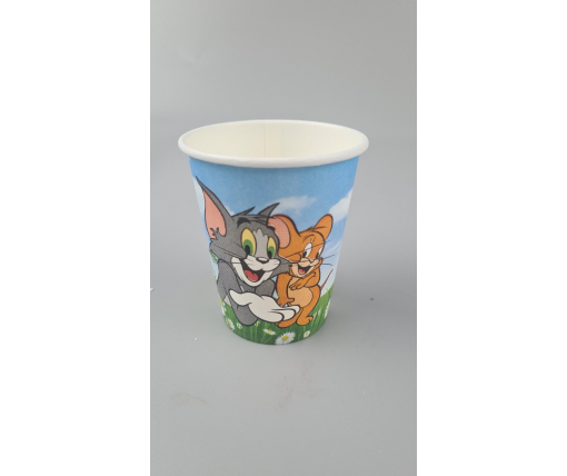 Бумажные стаканы  цветные ST 175мл "TOM and JERRY"  (50 шт)