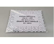 Салфетка   прямоугольная ажурная  25*35(100шт) белая (1 пачка)