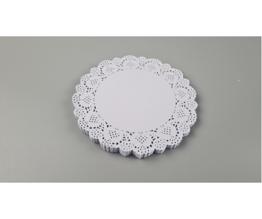 Салфетка ажурная Ф16,5 (100шт) белая (1 пачка)