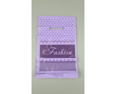Пакеты с вырубной ручкой (20*30)"Fashion полоска  фиолетовый (100 шт)