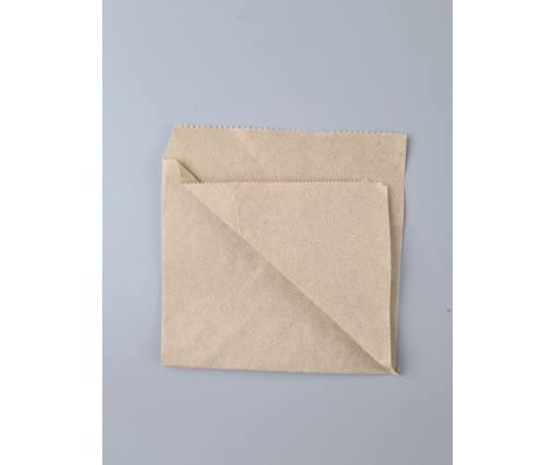 Пакет бумажный крафт бурий Уголок 130х0х130, 40г/м2 (100 шт)