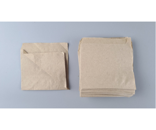 Пакет бумажный крафт бурий Уголок 130х0х130, 40г/м2 (100 шт)