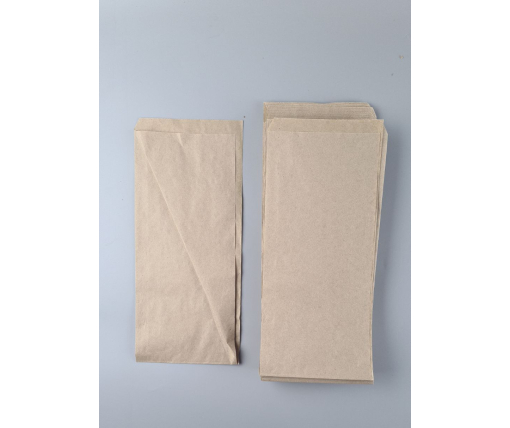 Пакет бумажный крафт бурий Уголок 150х0х350, 40г/м2 (100 шт)