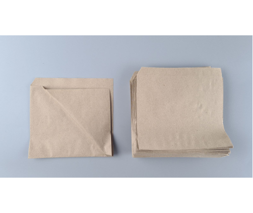 Пакет бумажный крафт бурий Уголок 170х0х170, 40г/м2 (100 шт)