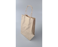 Пакет с ручками бумажный крафт бурий 150х90х240, 70г/м2 (25 шт)