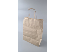 Пакет с ручками бумажный крафт бурий 260х150х350, 70г/м2 (25 шт)