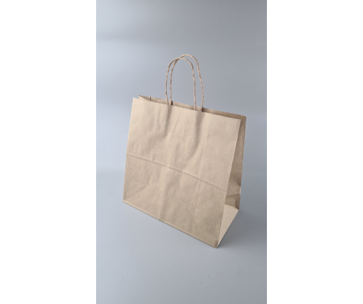 Пакет с ручками бумажный крафт бурий 310х150х300, 80г/м2 (25 шт)