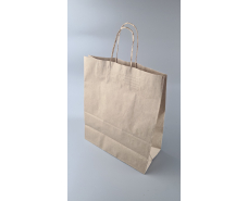 Пакет с ручками бумажный крафт бурий 325х150х380, 80г/м2 (25 шт)