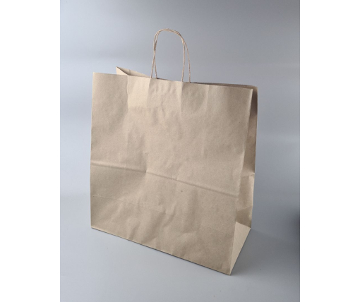 Пакет с ручками бумажный крафт бурий 400х200х420, 110г/м2 (25 шт)