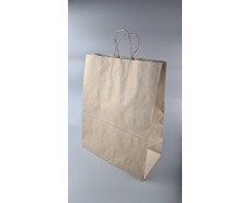 Пакет с ручками бумажный крафт бурий 400х200х500, 110г/м2 (25 шт)