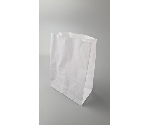 Пакет с дном бумажный крафт белый, 170х90х240, 70г/м2 (25 шт)