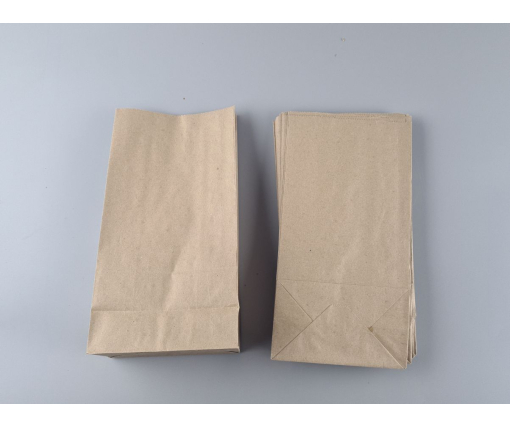 Пакет с дном бумажный крафт бурий, 150х90х300, 65г/м2 (25 шт)