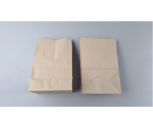 Пакет с дном бумажный крафт бурий, 180х120х280, 50г/м2 (25 шт)