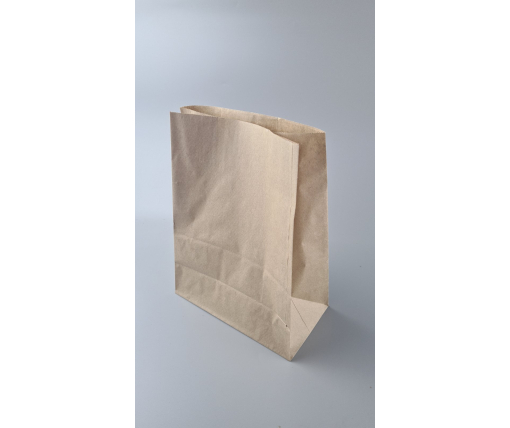 Пакет с дном бумажный крафт бурий, 220х120х290, 50г/м2 (25 шт)