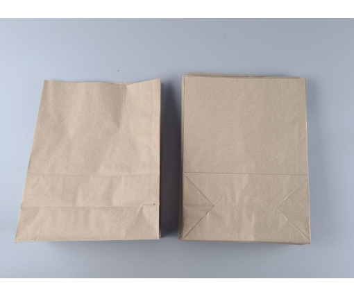 Пакет с дном бумажный крафт бурий, 220х120х290, 50г/м2 (25 шт)