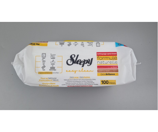 ᐉ Влажная салфетка 100 шт с клапаном для уборки "SLEEPY" EXTRA SHINE ЖЕЛТАЯ (1 пачка)