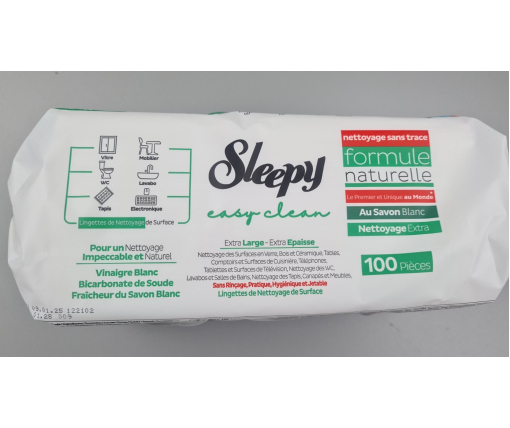 ᐉ Влажная салфетка 100 шт с клапаном для уборки "SLEEPY" EXTRA CLEANING ЗЕЛЕНАЯ (1 пачка)