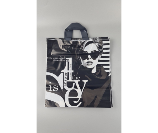 Пакет с петлевой ручкой  ср п "БК Стиль" (38х42) 90мк ДПА (50 шт)