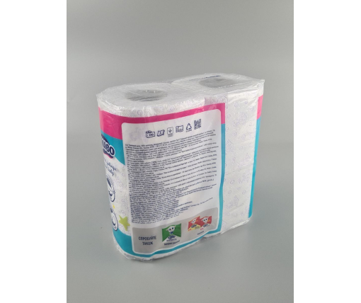 Туалетная бумага(2слоя)  белая с фиолетовым тиснением (а4) Диво DECORO (1 пачка)