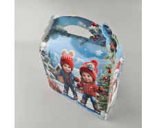 Новогодняя подарочная картонная упаковка для конфет (800грм) №212 "Девочки"  (1 шт)