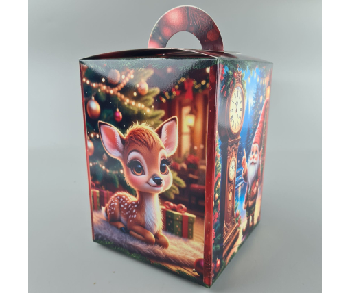 Новогодняя подарочная картонная упаковка для конфет (700грм) №218 "Домашний уют"  (1 шт)